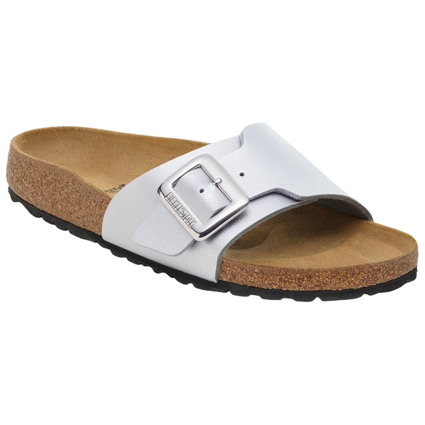 Birkenstock Каталина EVA Слайды Женские Серебристые Узкие, цвет Silver — фото 2
