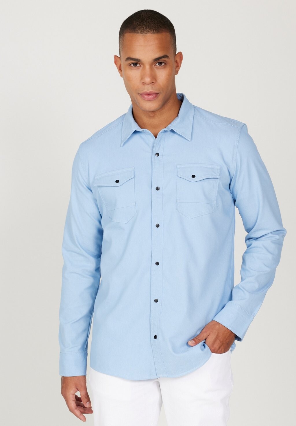 

Рубашка GABARDINE AC&CO / ALTINYILDIZ CLASSICS, цвет ice blue