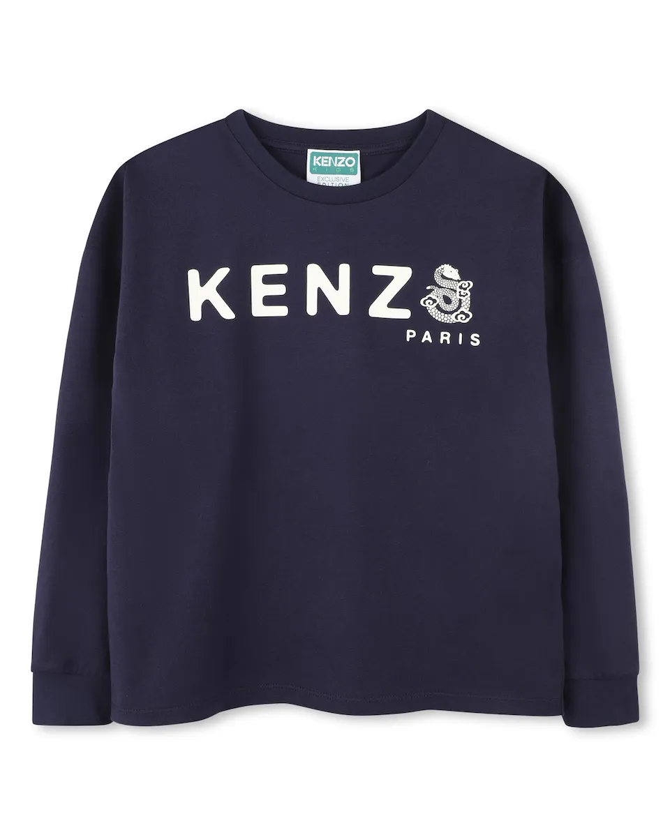 

Разноцветная футболка из хлопка Kenzo Kids, многоцветный