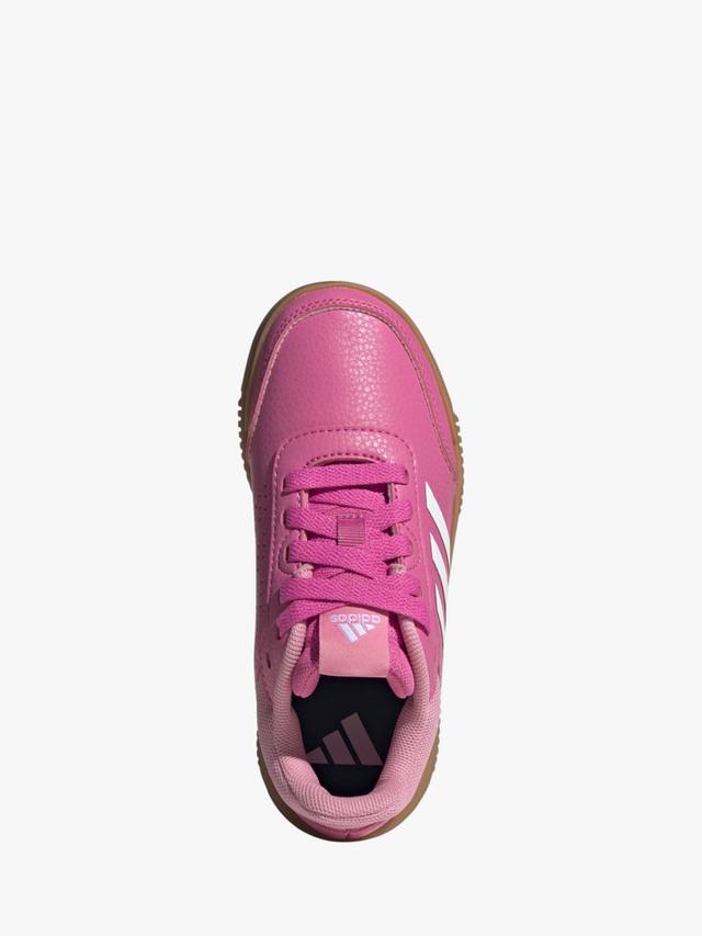 Детские спортивные кроссовки Tensaur на шнурках adidas, Magenta/White — фото 3