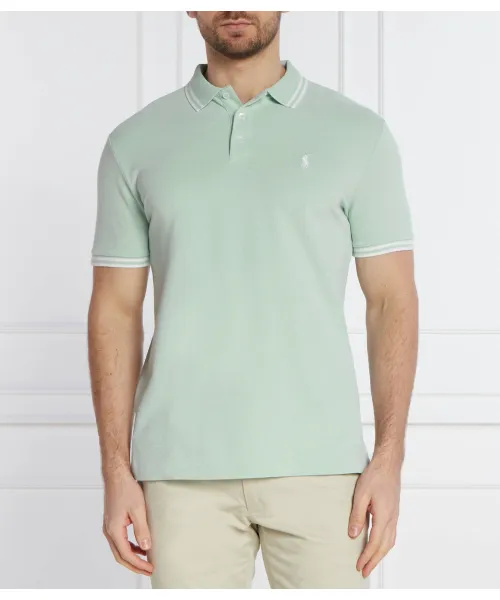 

Футболка поло Slim fit Polo Ralph Lauren, зеленый