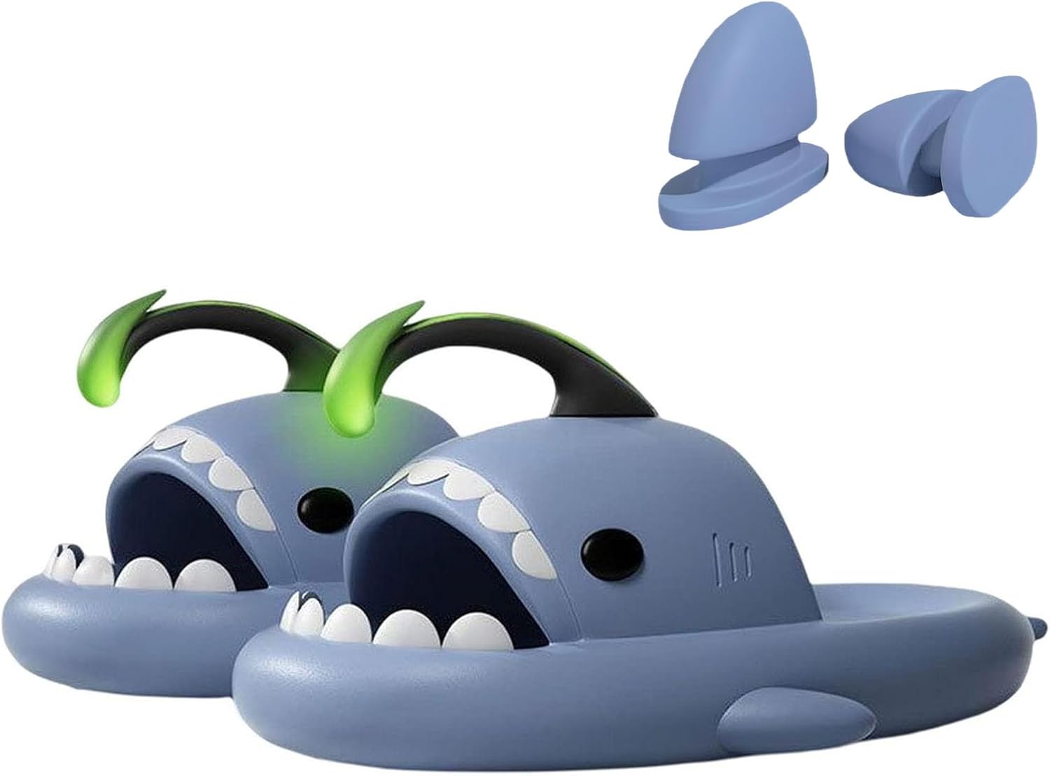 

Тапочки в форме рыбы-удильщика и акулы, светящиеся в темноте, супер мягкие и удобные, сандалии-акула для женщин и мужчин Generic