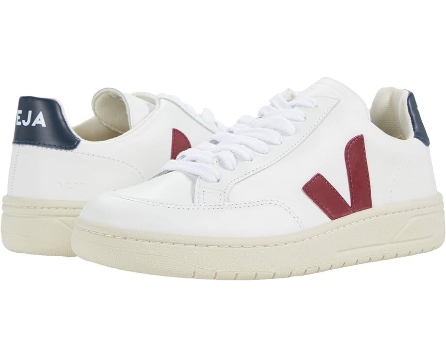 

Кроссовки VEJA V-12, цвет Leather Extra White/Marsala/Nautico