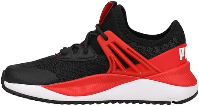 Кроссовки Puma Vikky Repeat FS Leather бело-розовые, размер 6.5 US для детей и подростков, черный/красный/белый — фото 4