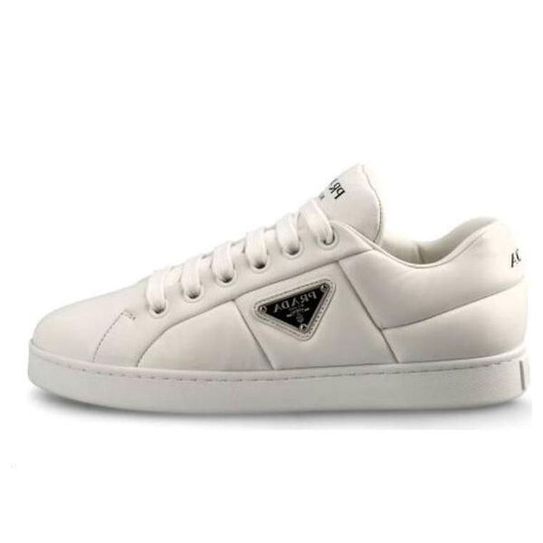 Кроссовки padded nappa leather sneakers 'white' Prada, белый