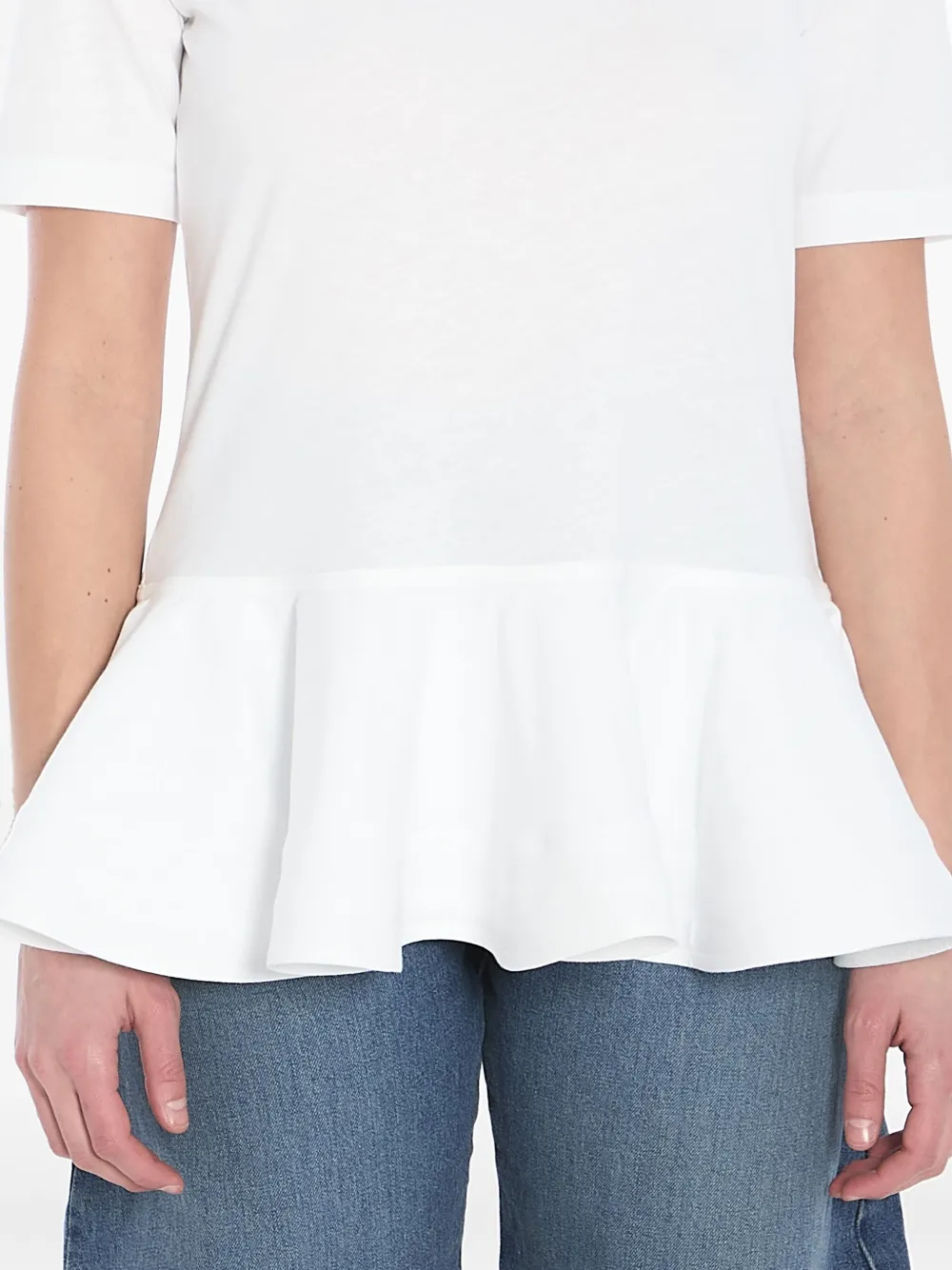 

Футболка с баской Alaïa, белый