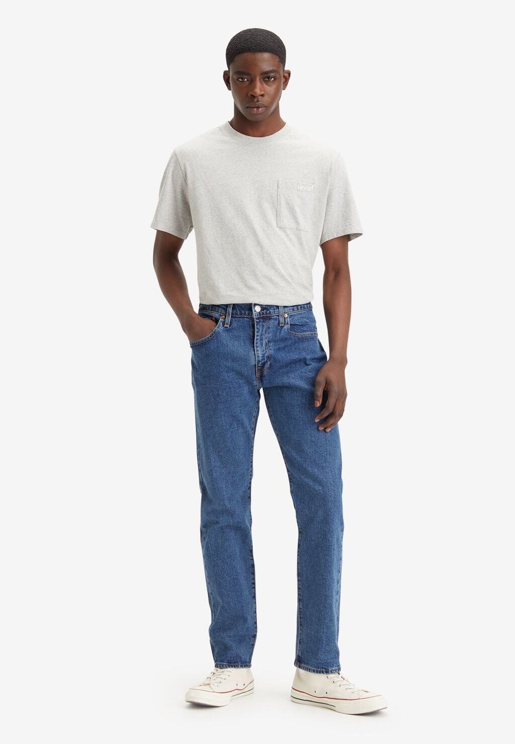 

Джинсы морковного фасона Levi's, стрейч с эффектом стоунвош 502™ Taper