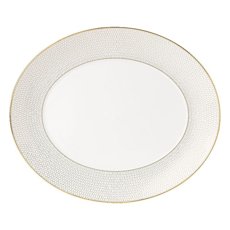 

Тарелка Arris овальная 33 см Wedgwood, белое золото