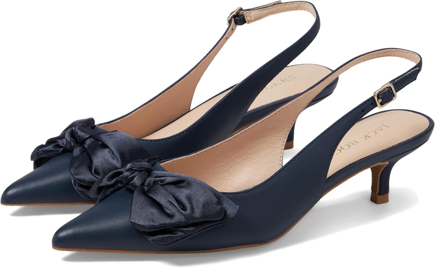 

Туфли Debra Slingback Kitten Heel Jack Rogers, цвет Midnight Nappa
