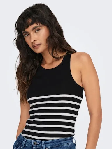 

Only майка "ONLKENYA RIB STRIPE TANK TOP CS JRS", белый
