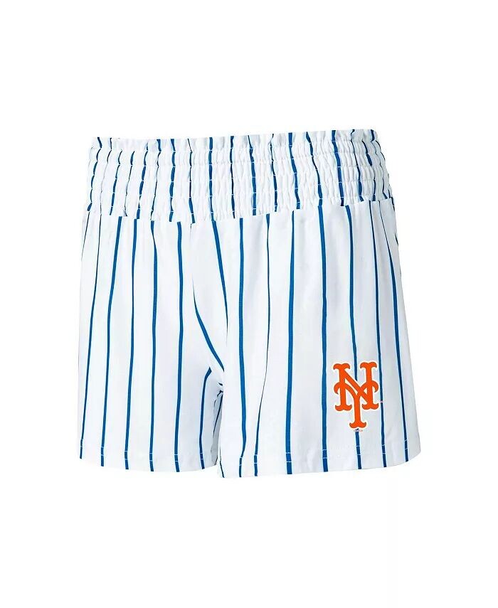 

Женские белые шорты для сна в тонкую полоску New York Mets Reel Concepts Sport