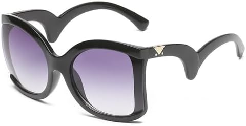 

Солнцезащитные очки большого квадратного размера для женщин 2026 года. Дужки с зеркальной поверхностью волнообразной формы. Лучшие роскошные солнцезащитные очки для женщин MTZJH, 2