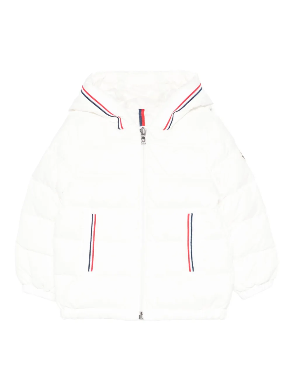 

Стеганая куртка с капюшоном Moncler Enfant, белый