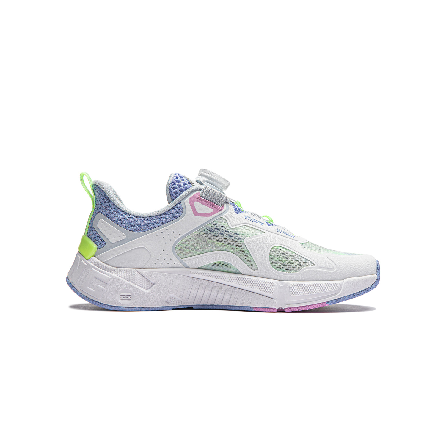 Спортивная коллекция Low Top Детские повседневные кроссовки Стандартный белый/Снежно-голубой пурпур LINING YOUNG — фото 2