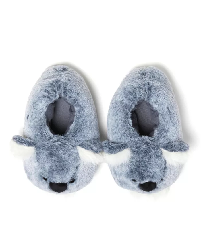 Уютные тапочки Cozyfoams для женщин с закрытой пяткой и мягкими зверушками Dearfoams, серый — фото 4