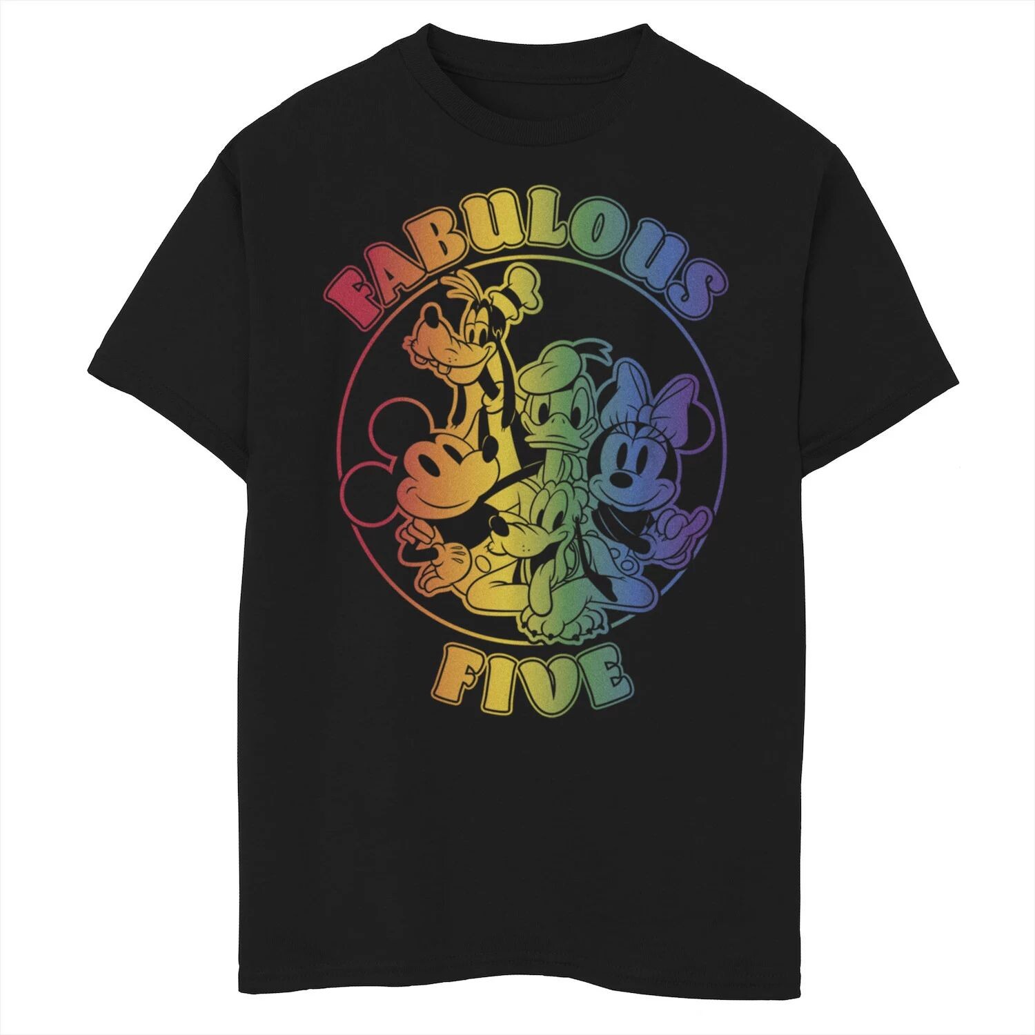 

Футболка Disney Mickey Rainbow Five для мальчиков 8–20 лет Licensed Character