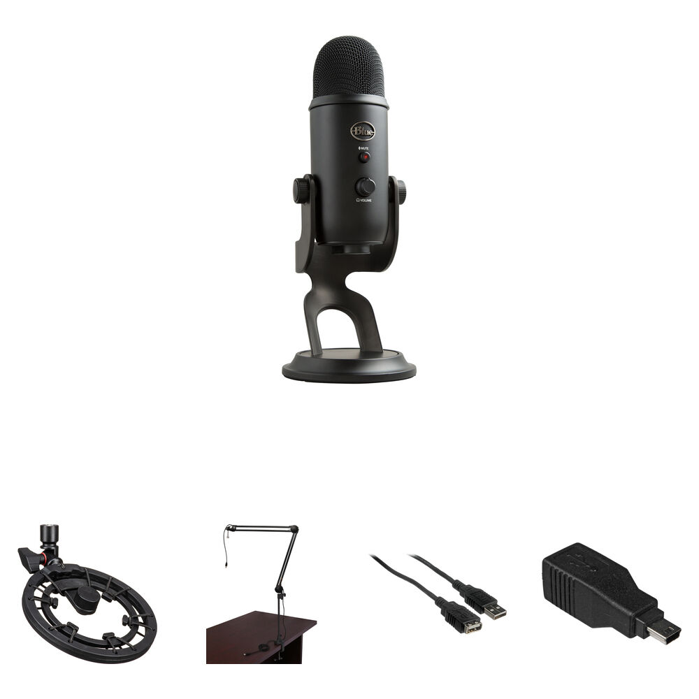 

Конденсаторный микрофон Blue Yeti USB Mic Kit with Shockmount & Boom Arm