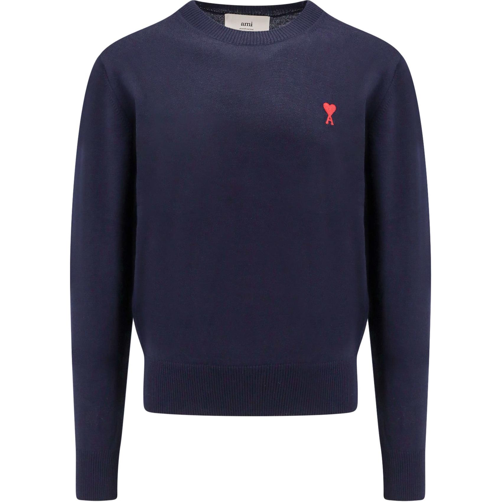 

Ami Paris Трикотажный джемпер с вышитым логотипом Ami De Coeur AMIPARIS, Marine Blue