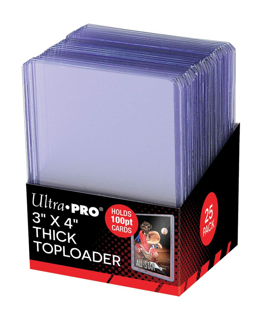 

Аксессуары Ultra Pro Toploaders: 3" X 4" Thick 100pt (25ct)