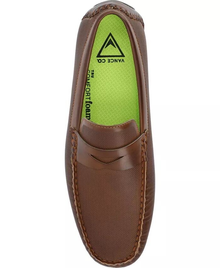 Мужские мокасины Isaiah Tru Comfort Foam Slip-On для вождения Vance Co., коричневый — фото 4