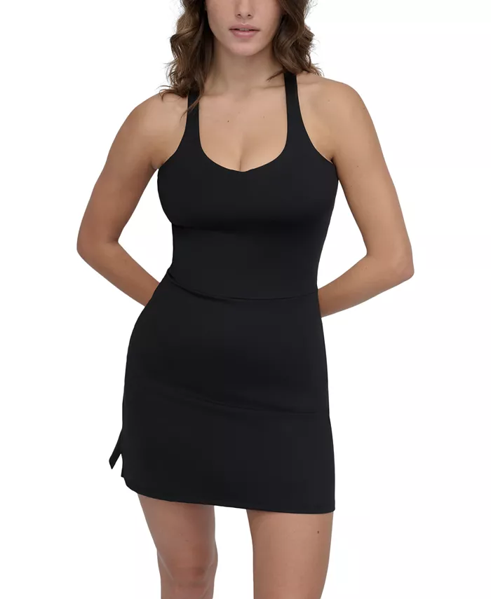 

Женское теннисное платье Racerback DKNY, черный