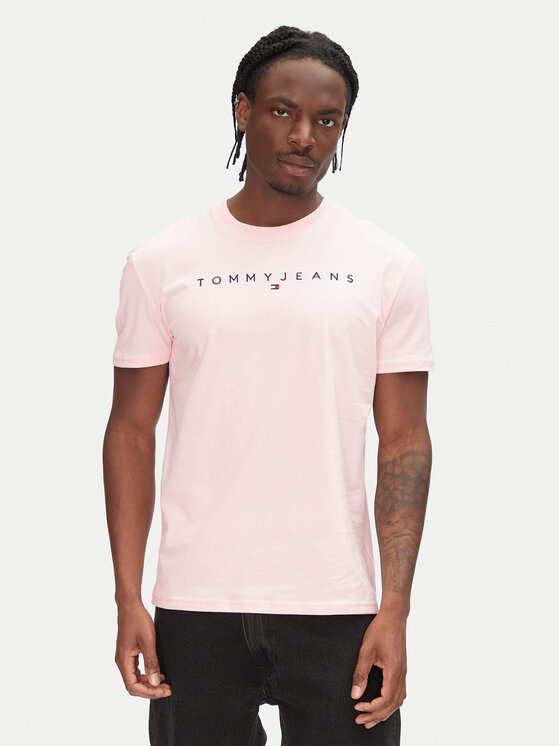 

Футболка обычного кроя Linear Logo DM0DM20744 Tommy Jeans, розовый