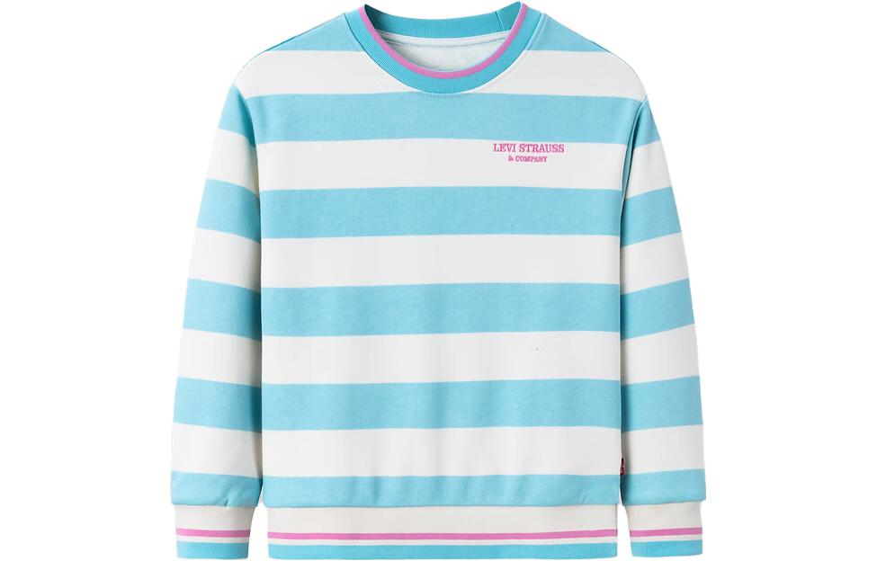 

Детский свитшот с круглым вырезом Moderate Levis, белый синий