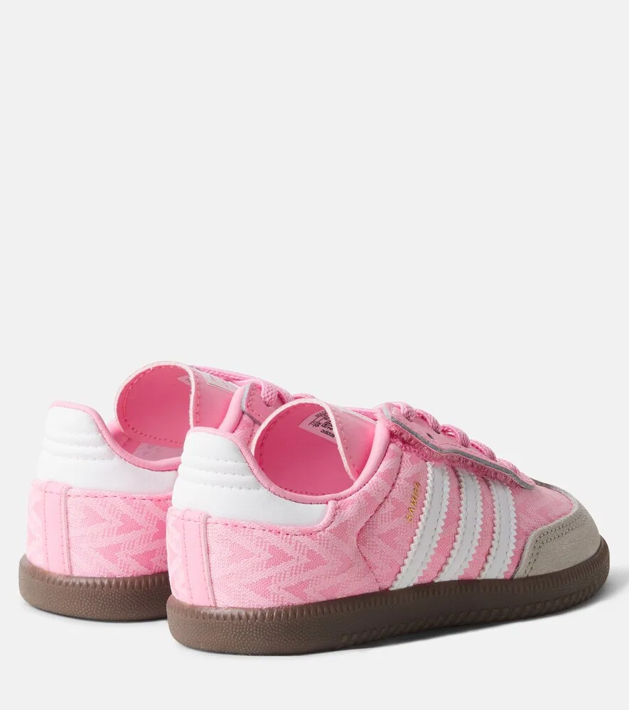 Кожаные кроссовки Samba OG Adidas Originals Kids, розовый — фото 2
