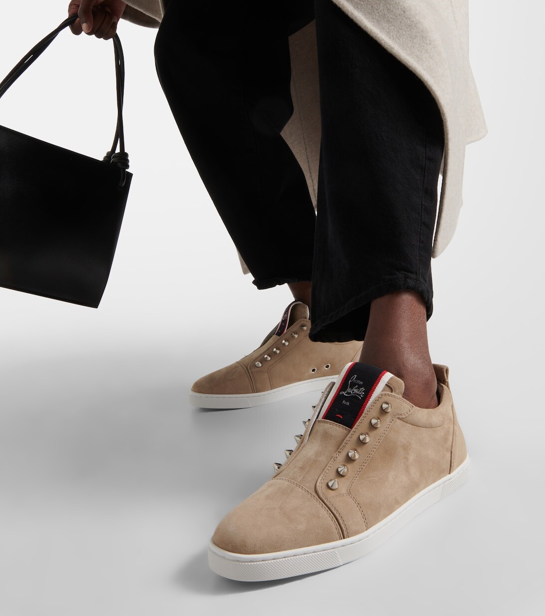 Замшевые кроссовки fav fique a vontade Christian Louboutin, бежевый — фото 4
