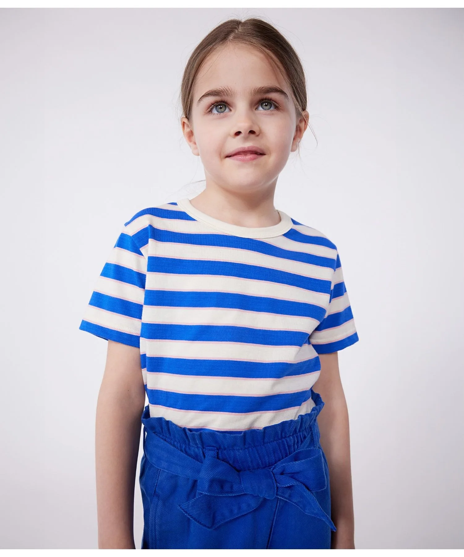 Детская футболка PETIT BATEAU с тройными полосками — фото 4