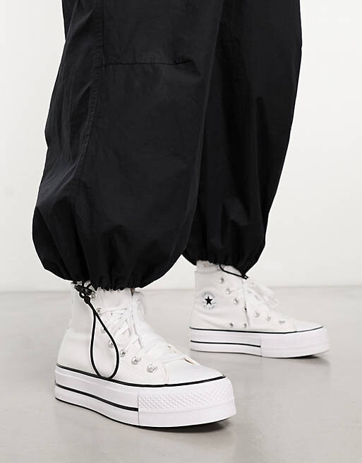 

Белые кроссовки на платформе Converse Chuck Taylor Lift Hi, Белый, Белые кроссовки на платформе Converse Chuck Taylor Lift Hi