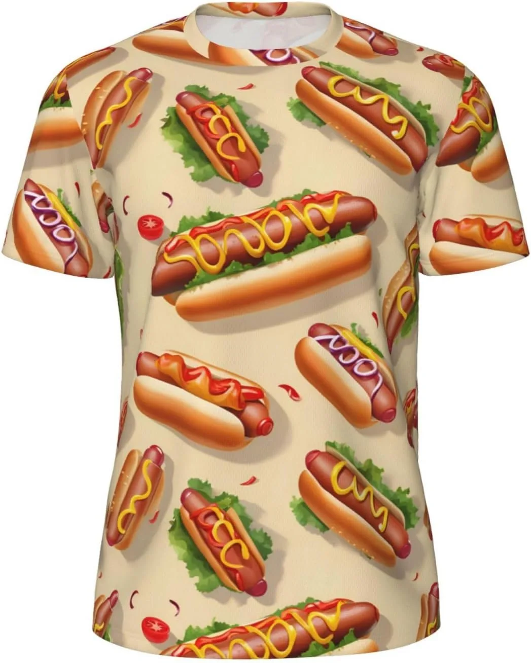 

Футболка мужская летняя с принтом Hot Dogs, легкая и дышащая SDFHU