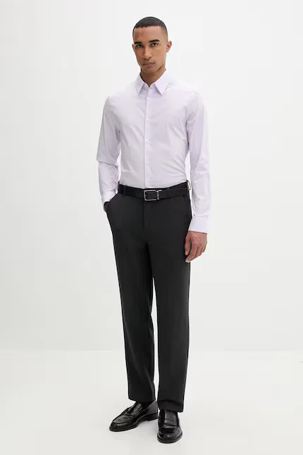 Рубашка мужская из хлопка Calvin Klein, фиолетовый — фото 2