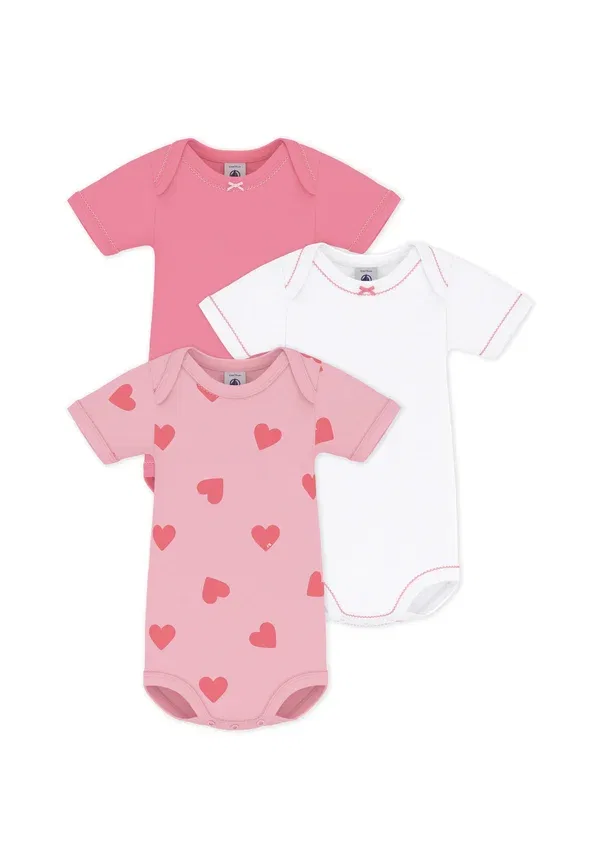 Комплект из 3 боди Petit Bateau, розовый
