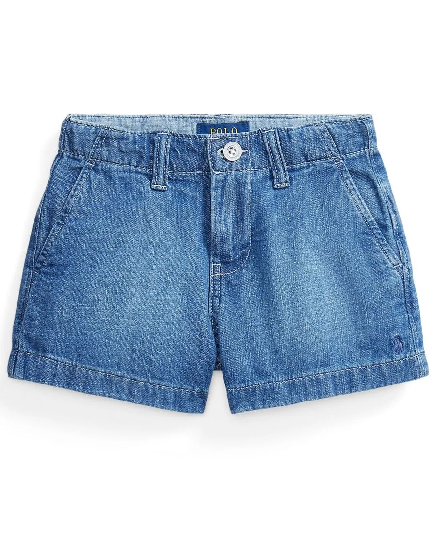 Джинсовые шорты с застежкой-молнией для девочек, размеры 2T-6X Polo Ralph Lauren, andoria wash синий