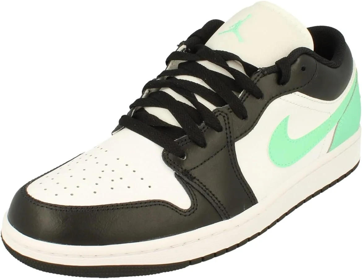 Мужские кроссовки Jordan Air Jordan 1 Low 553558 144 UNC - Размер Nike, белый/черный/зеленый