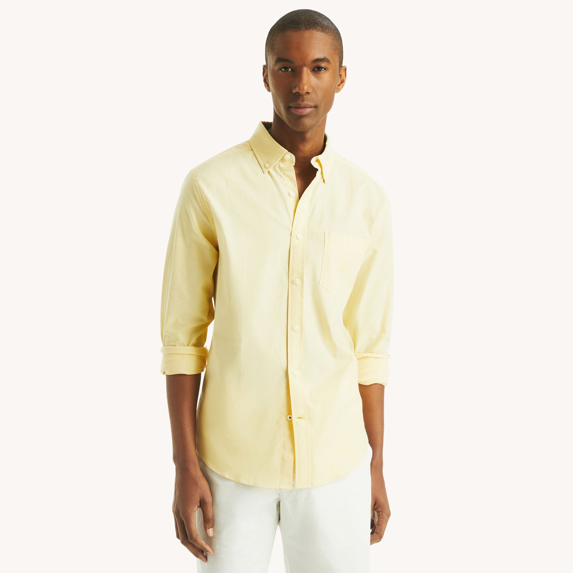 

Nautica Мужская однотонная рубашка Оксфорд, цвет aspen gold