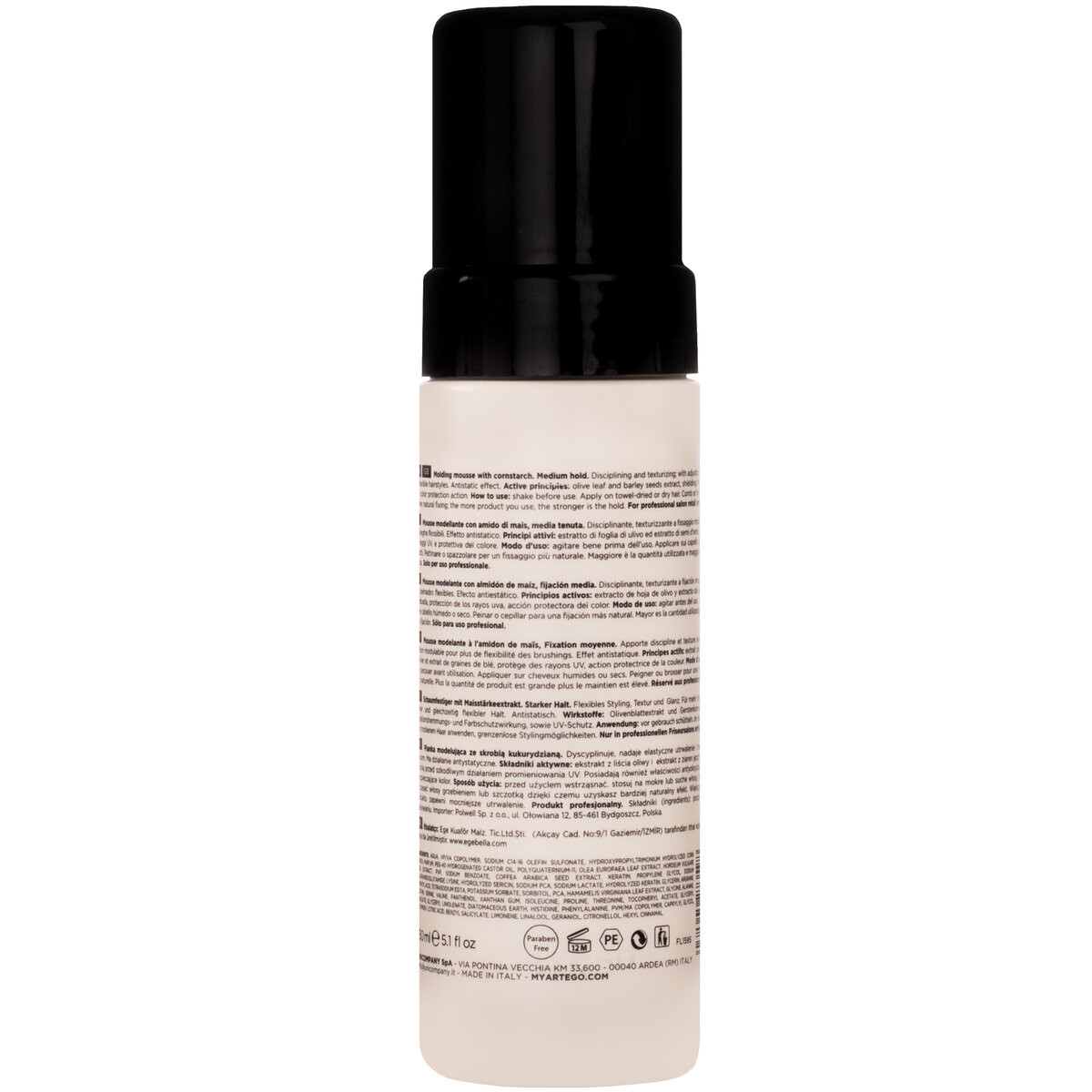Artego TOUCH Pure Waves Mousse мусс для укладки волос/волны и кудри 150мл придает объем и блеск, не утяжеляет — фото 2