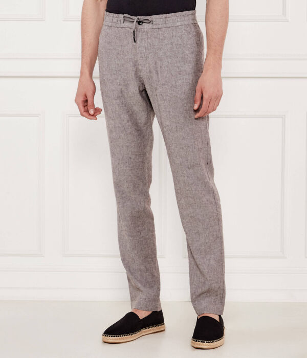 

Льняные брюки sanderson-l Regular fit Boss Orange, серый
