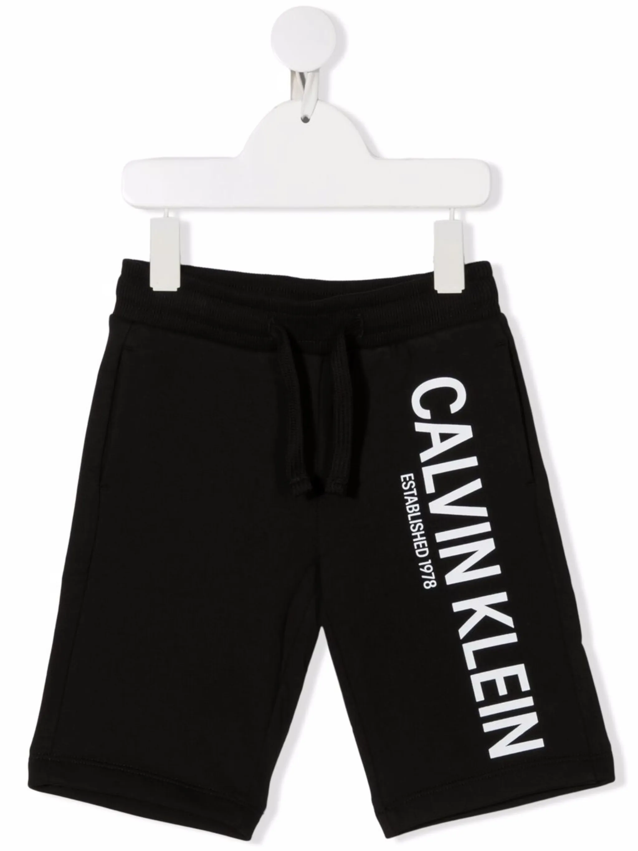 

Шорты с кулиской и логотипом Calvin Klein Kids, черный