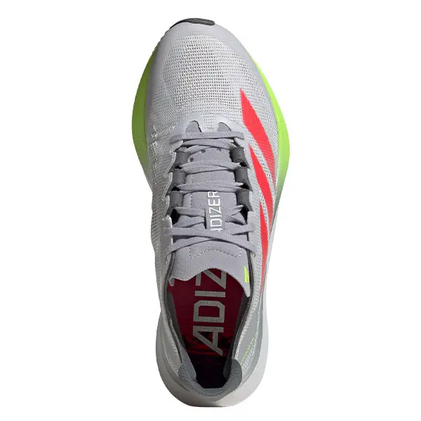 Кроссовки adizero boston 12 'dash grey lucid red lucid lemon' Adidas, серый — фото 2