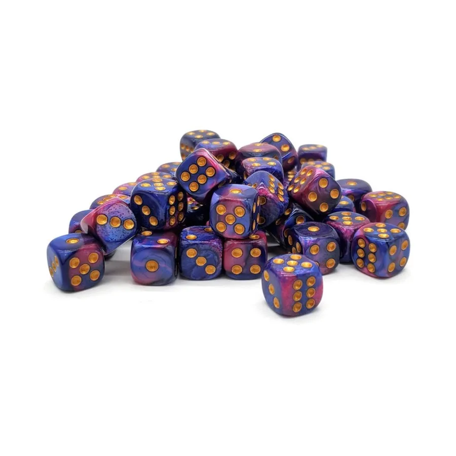 

Набор d6, 12 мм — лавандовый и синий с золотом (50), Acrylic-Resin Dice - Vorpal (d6s)