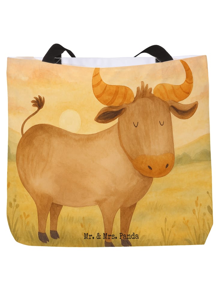 

Mr. & Mrs. Panda Сумка-шоппер с изображением знака зодиака Телец (без надписи) белого цвета