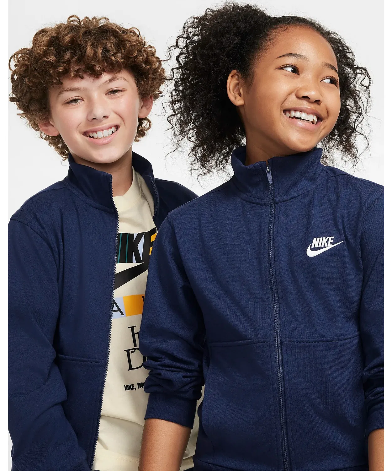 Куртка Nike Club Full-Zip Jersey Knit, тёмно-синяя, детская — фото 3