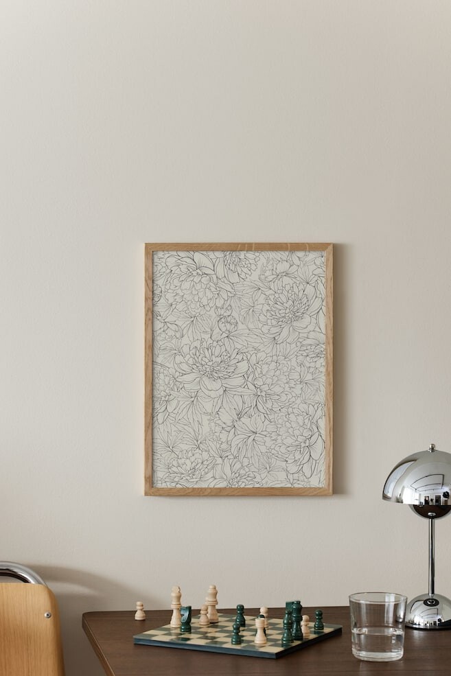 

Плакат с эскизом пиона Postery, 30x40 см, бежевый