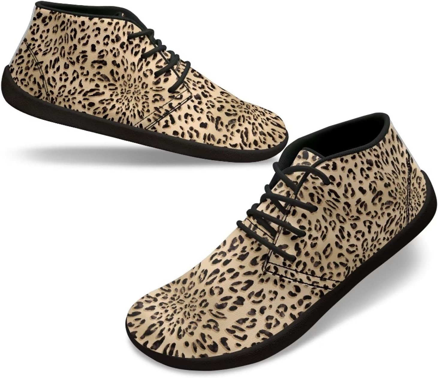 

Кроссовки для мужчин и женщин с широким носком, удобные кроссовки Cugasmaru, Leopard Print