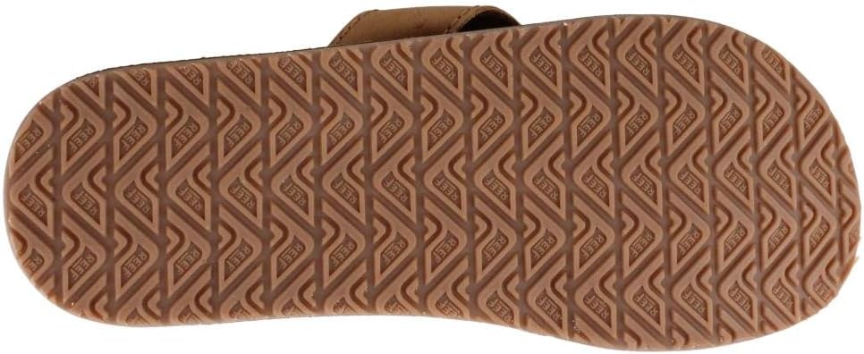 Мужские шлепанцы Reef Leather Smoothy, кожа без периода разнашивания, прочная подошва, коричневый — фото 4