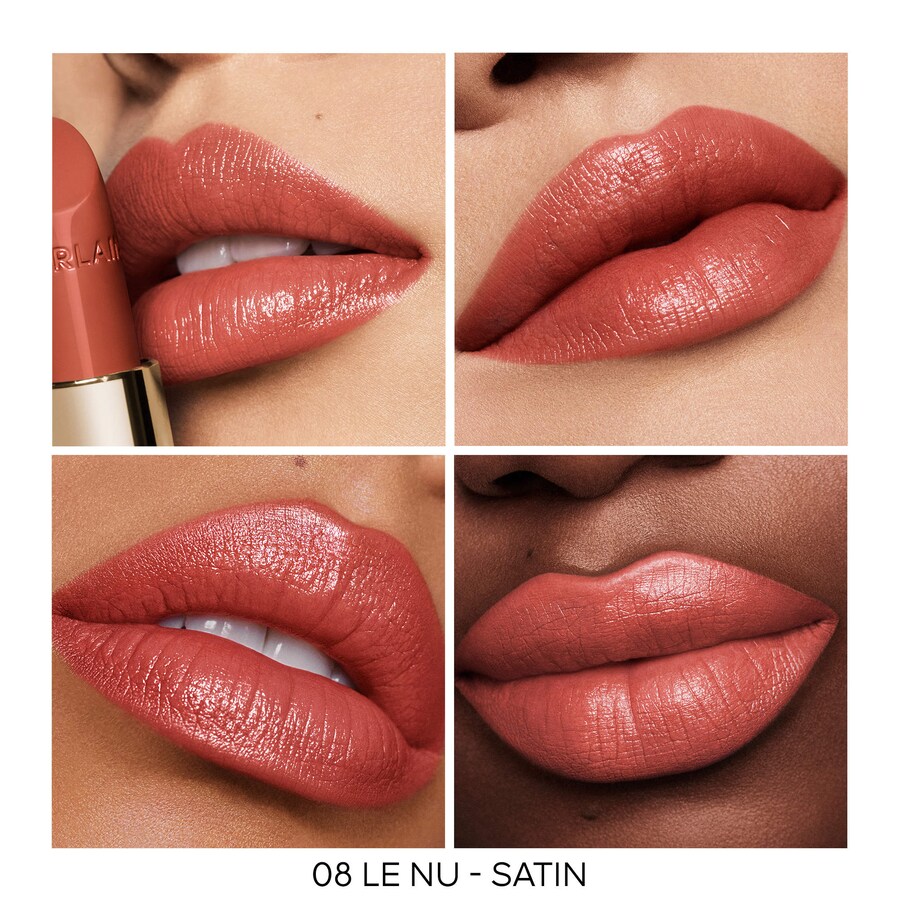 Матовая помада Rouge G с сатиновым и бархатистым эффектом GUERLAIN, 0.1 oz/3.5 g, 08 Le Nu — фото 3