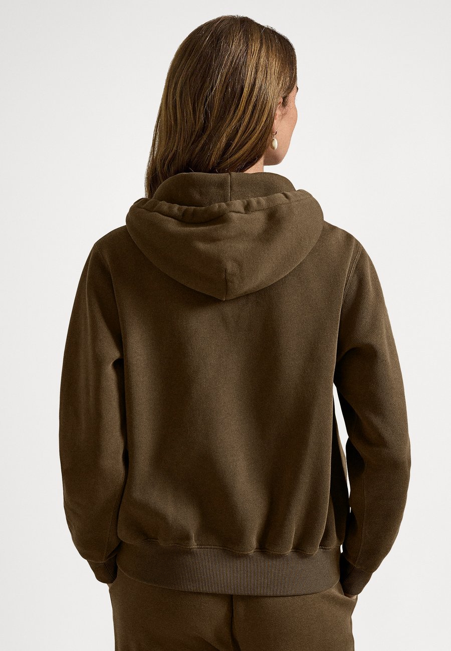 Толстовка Polo Ralph Lauren FLEECE FULL ZIP HOODIE, York Brown/Brown — фото 3