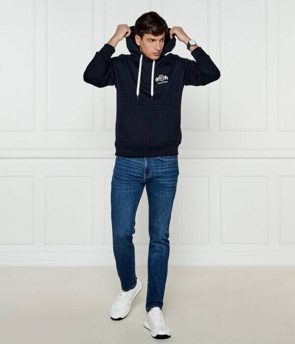 Толстовка мужская Tommy Hilfiger из органического хлопка, синий — фото 2
